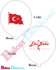 1+1 Baskılı Balon 1000 adet 3372,5 TL + KDV
