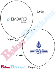 3+1 Baskılı Balon 1000 adet 4500 TL + KDV