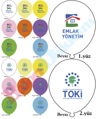 3+2 Baskılı Balon 1000 adet 4550 TL + KDV