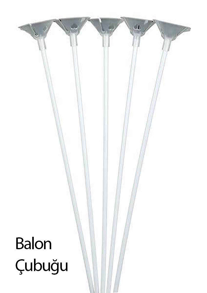 Balon Çubuk Set Gri Başlıklı 1000 Adet