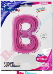 B Harfi 40 inch 102 cm Grabo Fuşya