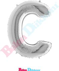 C Harfi 40 inch 102 cm Grabo Gümüş