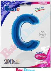 C Harfi 40 inch 102 cm Grabo Mavi