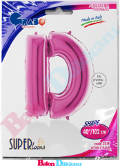 D Harfi 40 inch 102 cm Grabo Fuşya