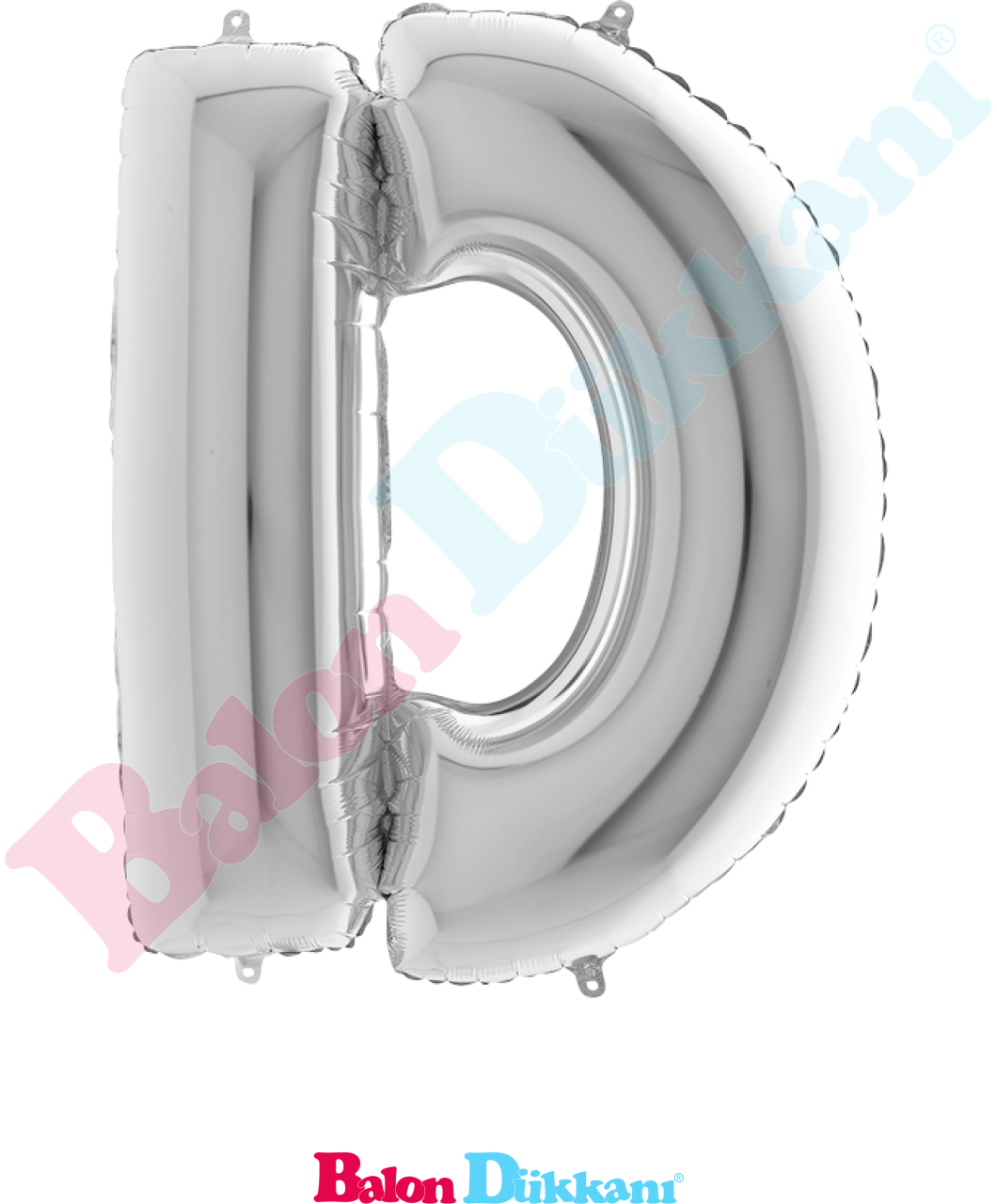 D Harfi 40 inch 102 cm Grabo Gümüş