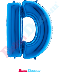 D Harfi 40 inch 102 cm Grabo Mavi