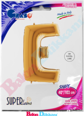E Harfi 40 inch 102 cm Grabo Altın