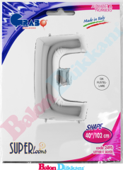 E Harfi 40 inch 102 cm Grabo Gümüş