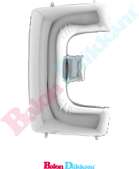 E Harfi 40 inch 102 cm Grabo Gümüş
