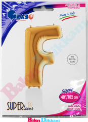 F Harfi 40 inch 102 cm Grabo Altın