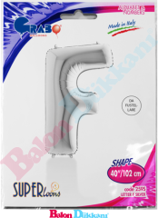 F Harfi 40 inch 102 cm Grabo Gümüş