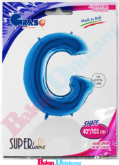 G Harfi 40 inch 102 cm Grabo Mavi