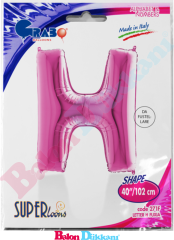 H Harfi 40 inch 102 cm Grabo Fuşya