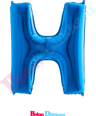 H Harfi 40 inch 102 cm Grabo Mavi
