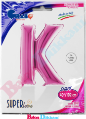 K Harfi 40 inch 102 cm Grabo Fuşya