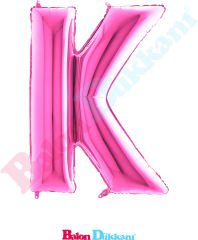K Harfi 40 inch 102 cm Grabo Fuşya