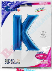 K Harfi 40 inch 102 cm Grabo Mavi