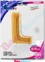 L Harfi 40 inch 102 cm Grabo Altın