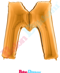 M Harfi 40 inch 102 cm Grabo Altın