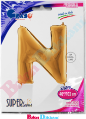 N Harfi 40 inch 102 cm Grabo Altın