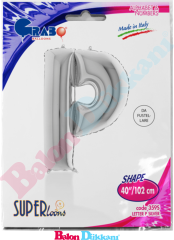 P Harfi 40 inch 102 cm Grabo Gümüş