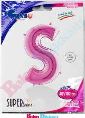 S Harfi 40 inch 102 cm Grabo Fuşya