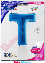 T Harfi 40 inch 102 cm Grabo Mavi