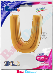 U Harfi 40 inch 102 cm Grabo Altın