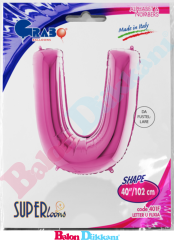 U Harfi 40 inch 102 cm Grabo Fuşya