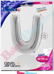 U Harfi 40 inch 102 cm Grabo Gümüş