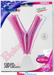 V Harfi 40 inch 102 cm Grabo Fuşya