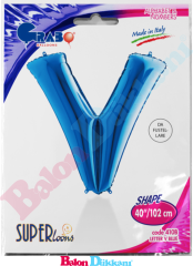 V Harfi 40 inch 102 cm Grabo Mavi