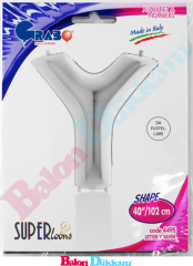 Y Harfi 40 inch 102 cm Grabo Gümüş