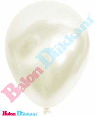 12 inch Metalik Beyaz Balon 100 adet
