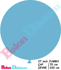 27 inch Jumbo Balon Açık Mavi
