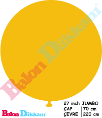 27 inch Jumbo Balon Koyu Sarı