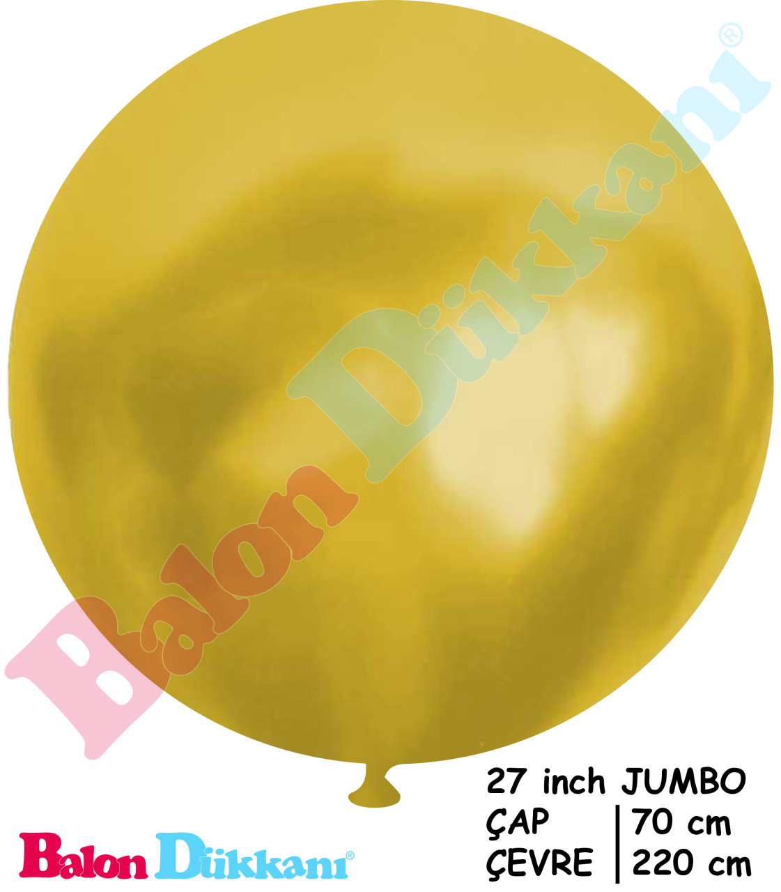 27 inch Jumbo Balon Metalik Gold Balon