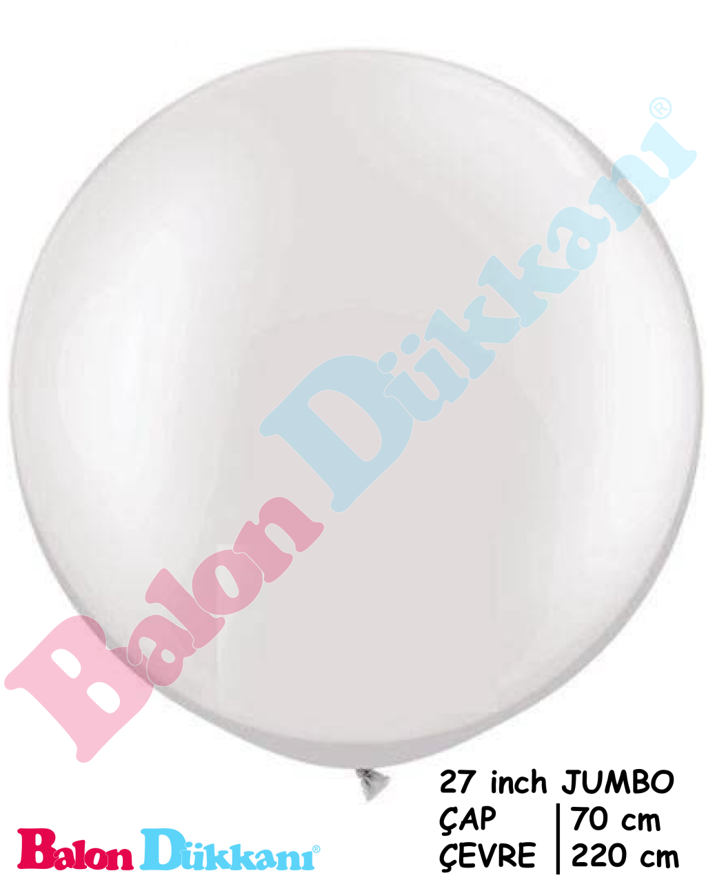 27 inch Jumbo Balon Şeffaf
