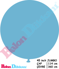 45 inch Jumbo Balon Açık Mavi