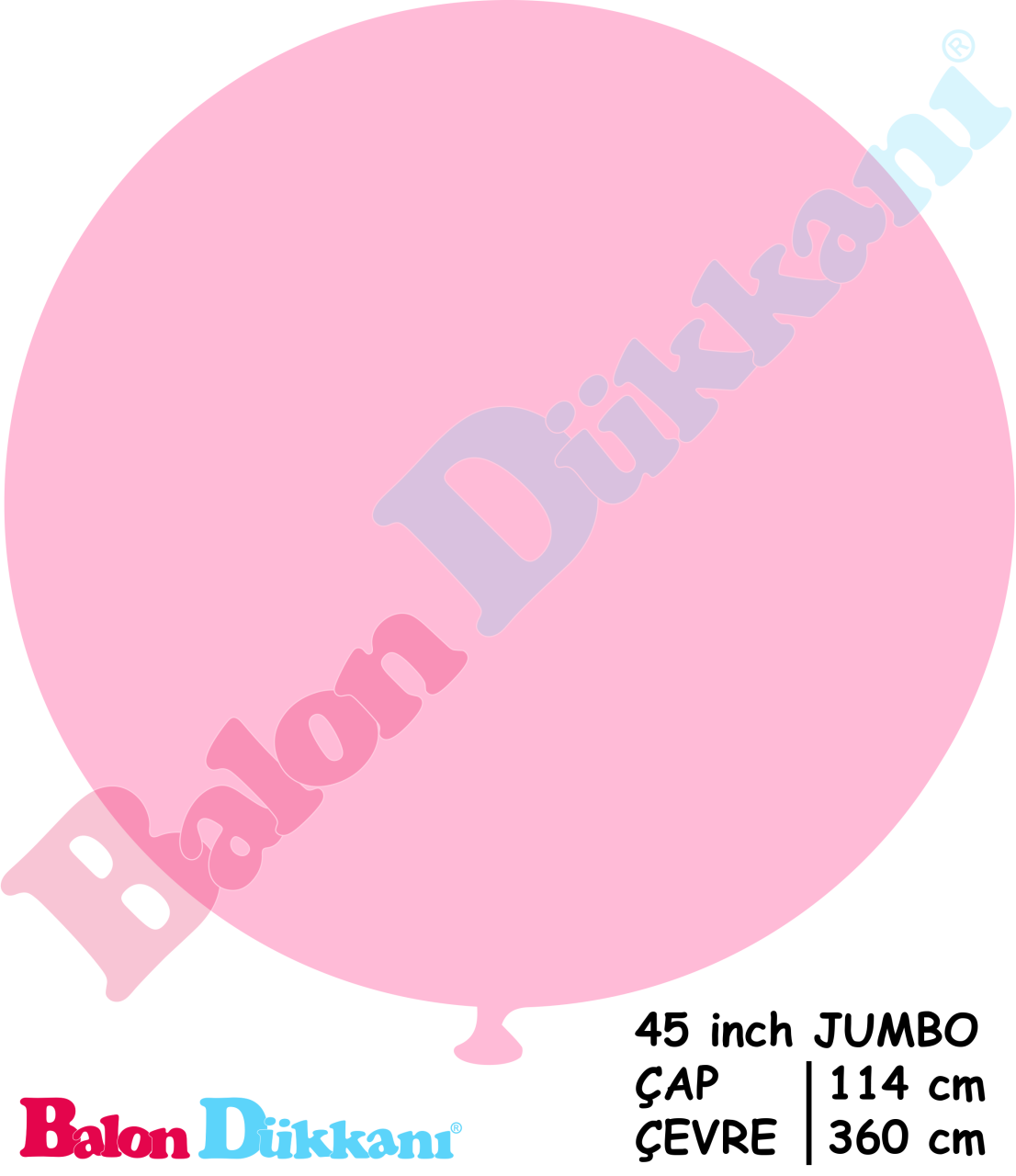 45 inch Jumbo Balon Pembe