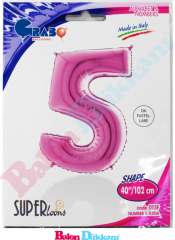 5 Rakamı 40 inch 102 cm Grabo Fuşya