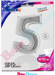 5 Rakamı 40 inch 102 cm Grabo Gümüş
