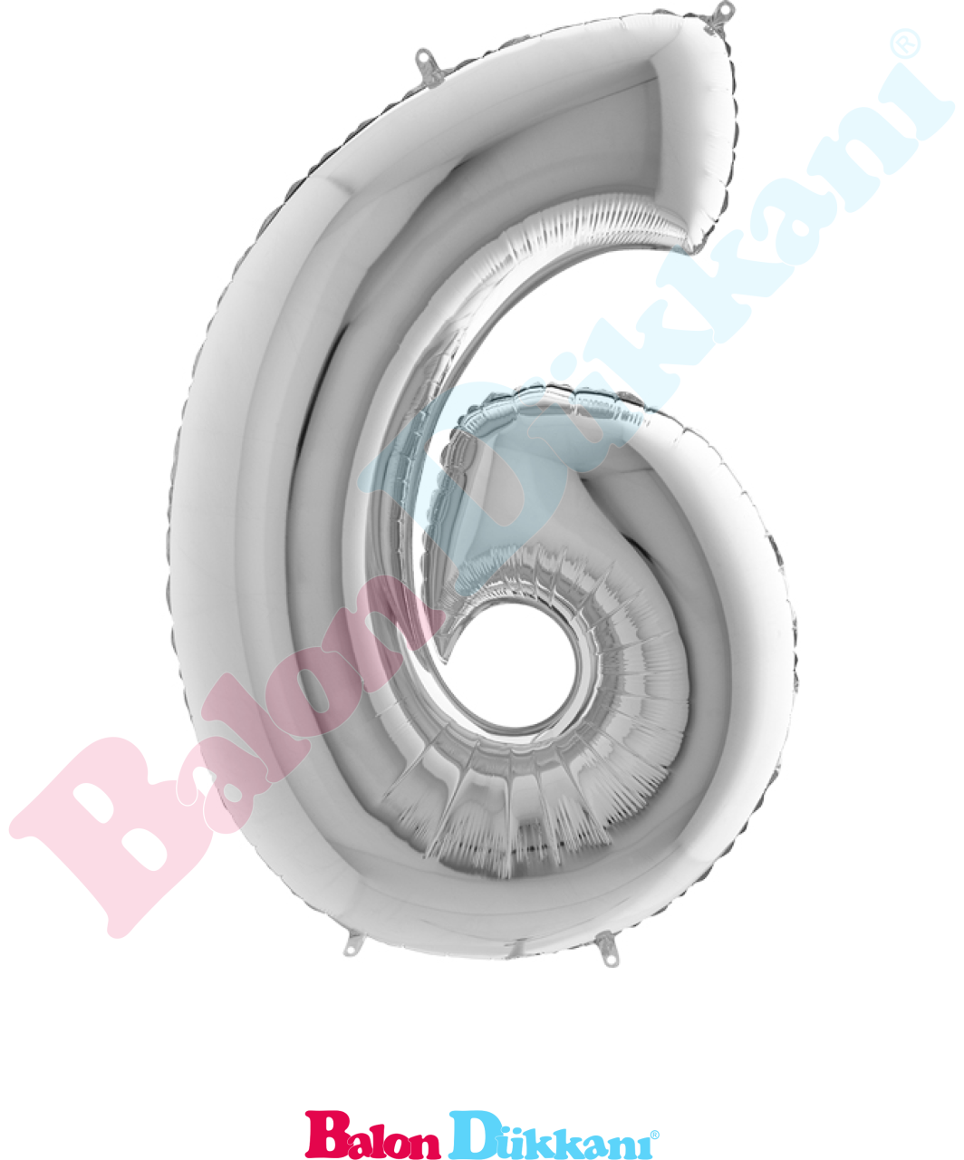 6 Rakamı 40 inch 102 cm Grabo Gümüş