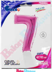 7 Rakamı 40 inch 102 cm Grabo Fuşya