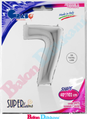 7 Rakamı 40 inch 102 cm Grabo Gümüş