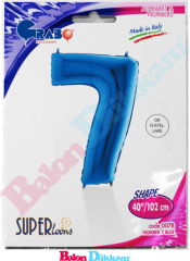 7 Rakamı 40 inch 102 cm Grabo Mavi
