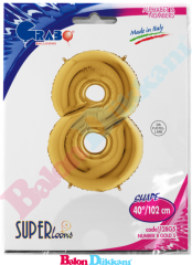 8 Rakamı 40 inch 102 cm Grabo Altın