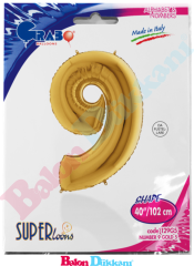 9 Rakamı 40 inch 102 cm Grabo Altın