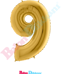 9 Rakamı 40 inch 102 cm Grabo Altın