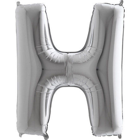 H Harfi 34 inch 76 cm Gümüş